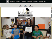 Tablet Screenshot of malakoffeducationfoundation.org